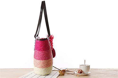 Bolso de Playa de Paja para Mujer Grande miniatura 3