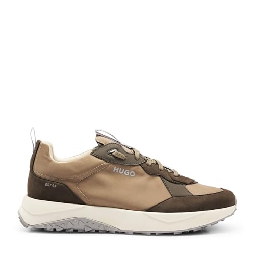 Image of HUGO Mens Running Style Mix Material Sneakers
