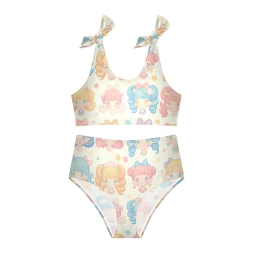 KLL Cute Cute Fairy Girls 2 Piece Bikini Sets Quick-Dry Swimsuits Swimming Suits Adjustable Shoulder Strap3