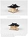 Youngmodeler Mini Tile Roofed House 2 Compartsments, Wooden Creative Model Kits, Detailed Model Kits for Enthusiasts and Collectors 미니기와두칸