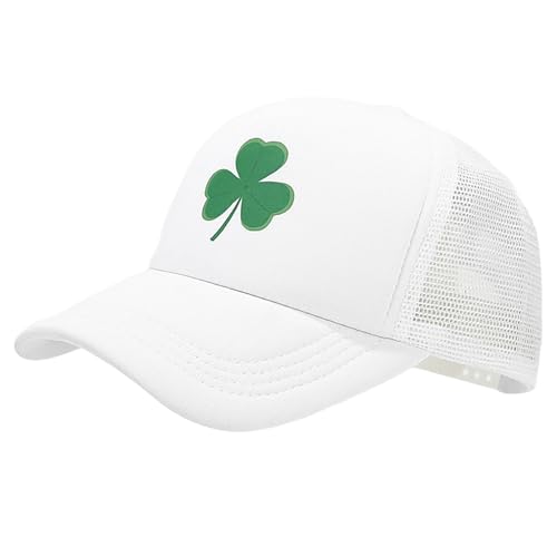 SRTUMEY Gorra de béisbol para el día de San Patricio para mujeres y hombres, bordado de trébol irlandés, sombrero vintage ajustable, gorra de hip hop, gorra deportiva de algodón lavado desgastado,