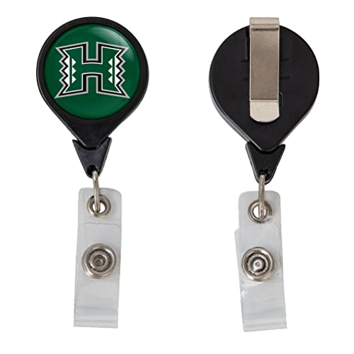 Desert Cactus University of Hawaii Retractable Badge Holder ID Reel with Ticket Clip for Lanyard, Work, School & Office Access