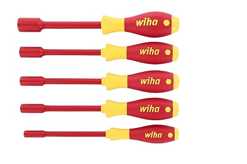 Wiha 32292 Insulated Nut Driver Set, Inch, 1000 Volt, 5 Piece