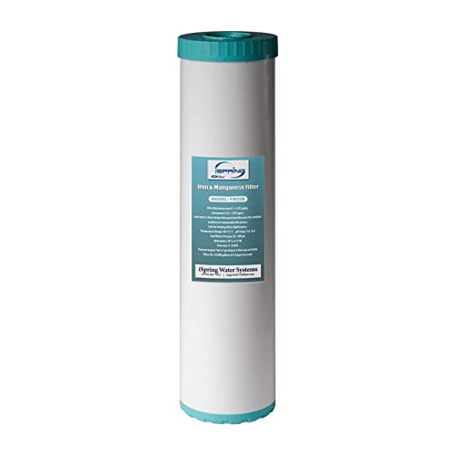 iSpring Whole House Water Filter Cartridge, Iron & Manganese Reducing Water Filter Whole House, 4.5' x 20', Model: FM25B