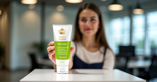 Image of PavitraPlus Vitamin C Face Wash for Glowing Skin and Skin Brightening with Niacinamide and Vitamin E for Dark Spots - Daily Cleanser for Women and Men, All Skin Types, 100ml