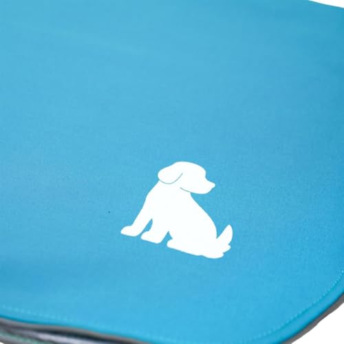 MS-Trachten Hundemantel Softshell Wasserfest Winddicht Hundemantel mit Leinenportal und Klettverschluss (Hellblau, XL)