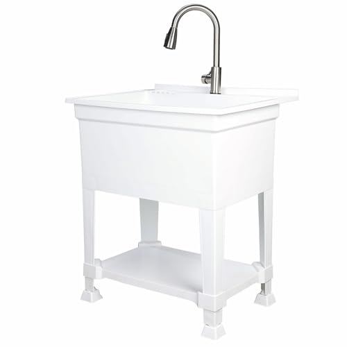Comparison: Best Sink For Laundry Room 10 UTILITYSINKS Freestanding Utility Sink for Laundry Room & Garage, 30" x 24", White