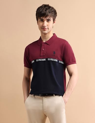 Image of U.S. Polo ASSN. Regular Fit Polo T Shirts for Men - 100% Cotton, Half Sleeves Mens Tshirt