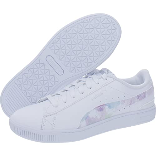 PUMA Kids Girls Vikky V3 Bleached Lace Up Sneakers Shoes Casual - White - Size 6.5 M2