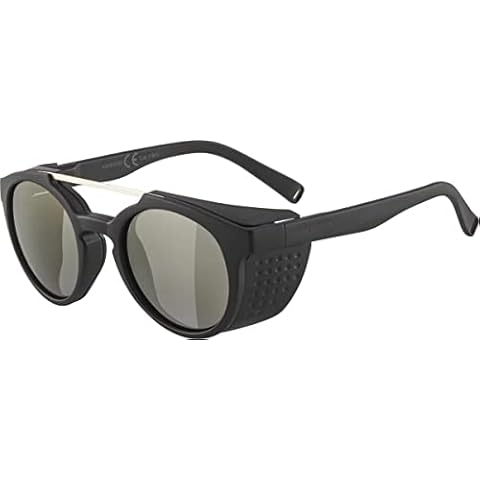 ALPINA Mirrored, 100% UV Protection Sport Sunglasses For Men & Women, Removeable Side Protection, GLACE, black matt, one size Cover