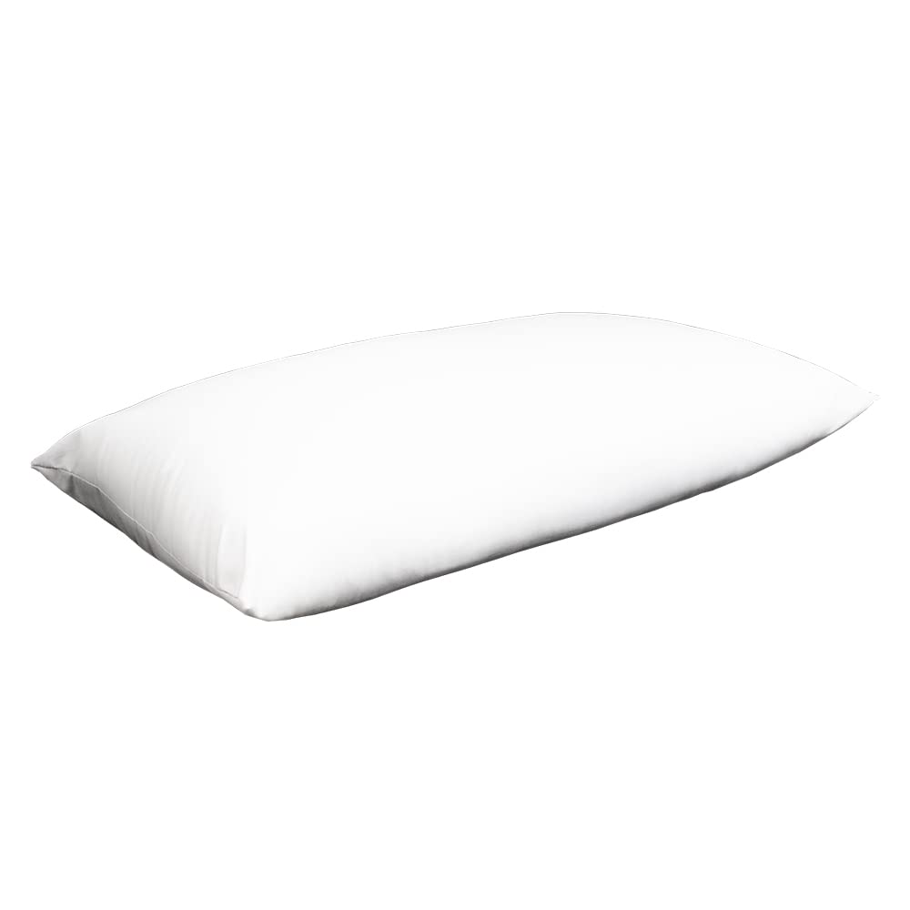 Cecotec Almohada Flow PureComfort 90 cm. Fibra con Tacto de Seda y Tratamiento Antiácaros y Antibacterias, Máximo Confort, Sensación de Firmeza Medio-​Baja, Lavable