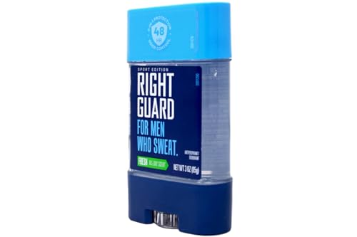 Right Guard Sport Clear Gel Antiperspirant, Fresh, 3 Ounce (Pack of 6)