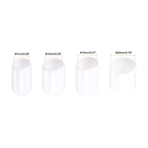 Rebower Screw Thread Protector Cover Vinyl Rubber End Caps, [for Screw, Bolt, Tubing, Metal Rods] - 9/32