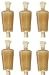 Wine Bottle Candle, Ceramic - Tan, Set of 6