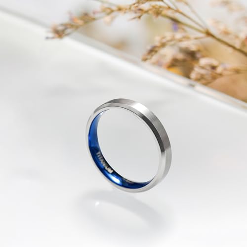TIGRADE Titanium Rings 4MM 6MM 8MM 10MM Wedding Band in Comfort Fit Matte for Men Women Size 3-15