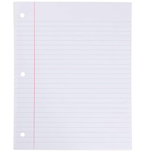 Mr. Pen, Loose Leaf Paper Wide Ruled, 85 Sheets, 8" x 10.5", 3-Hole Punched, loose leaf paper, Notebook Paper, Lined Paper, Binder Paper, Writing Paper, Filler Paper, Wide Ruled Notebook Paper