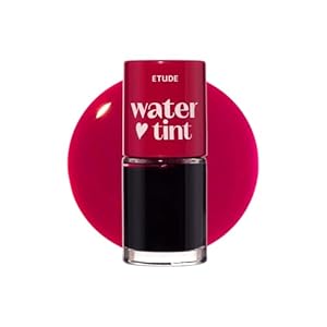 ETUDE Dear Darling Water Tint #4 Red Grapefruit Ade (9g) | Vivid Color Lip Stain with Moisturizing Weightless & Non-sticky Finish Lip Stain | Korean Makeup, Kbeauty