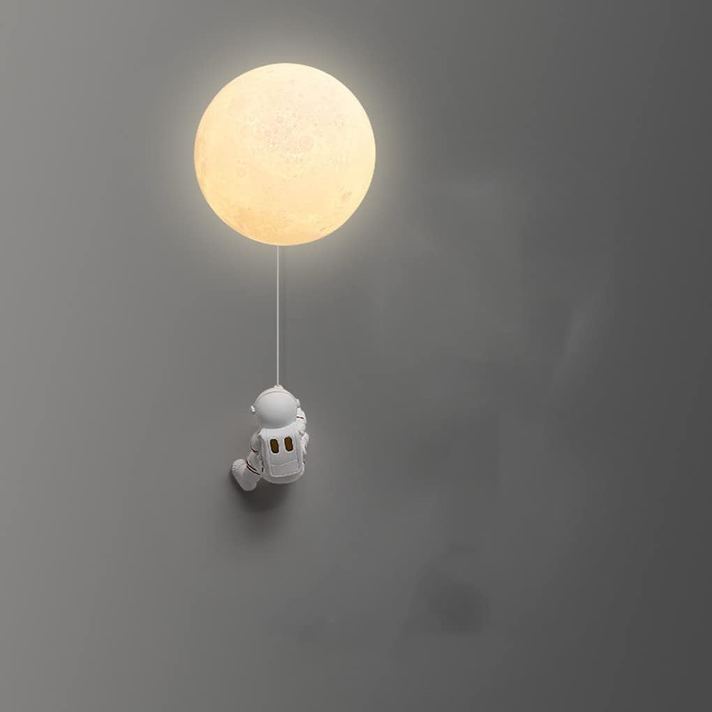 Kinkiet Wewnątrz Astronauta Księżyc Kinkiet Druk 3d Sypialnia Dziecięca Lampka Nocna Dekoracyjne Oświetlenie ścienne Dla Chłopców Dziewczynka Przedszkole Salon Jadalnia Muzeum Nauki