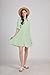 utcoco Womens Striped Button Down Midi Shirt Dress Casual Loose Cuffed Long Sleeve Mid Long Dresses (Medium, Green)