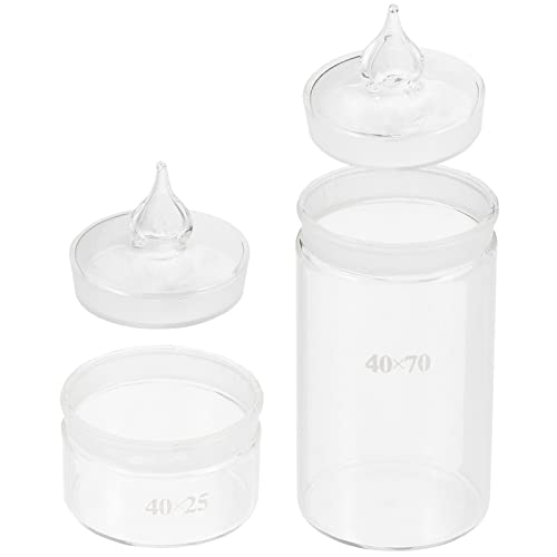 Baluue Weighing Bottles, Tall & Low Form, Clear Borosilicate Glass Bottles With Interchangeable Ground Stopper Lab Equipments Supply #TOP15