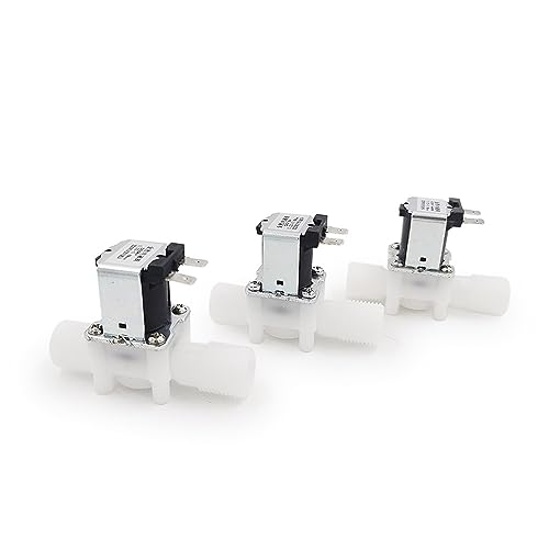 Électrovanne eau 0.5 inch AC220V 5PCS vanne plastique normalement fermée