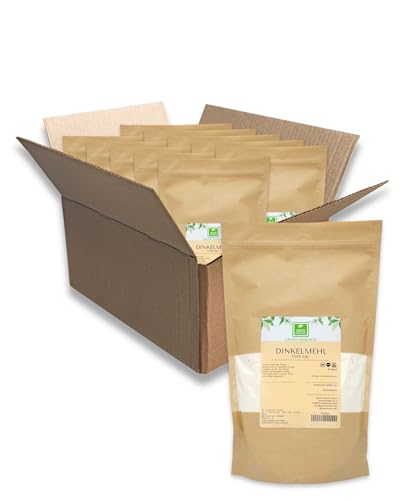 Dinkelmehl 10 kg (1kg x10) Dinkelmehl fein von Green Essence - hochwertiges helles Dinkel Mehl Type 630 - zum Backen für Kuchen oder Pizza - Bäckerqualität - weißes Dinkelmehl (10 Kg)
