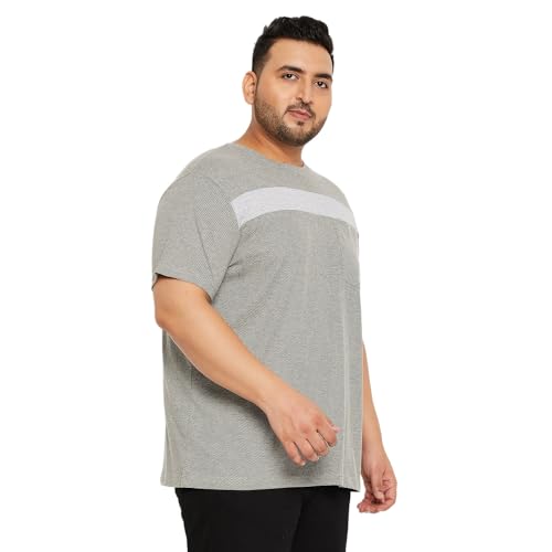 Image of Bigbanana Plus Size Men's Regular Fit Textured Round Neck Tshirt