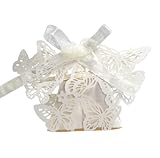 50 Pack Laser Cut Butterfly Wedding Favor Box Birthday Shower Party Candy Boxes Bomboniere