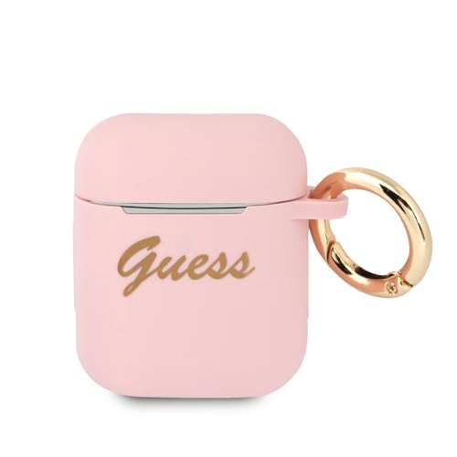 Couche Silicone Traseira Guess Gua2sssi Airpods Cover Cor-De-Rosa/Cor-De-Rose Vintage Script