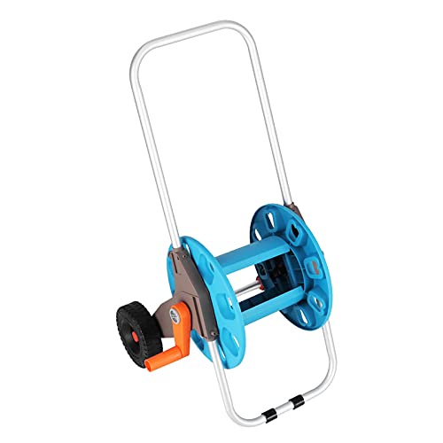 Yctze Chariot à Bobine G1 / 2 avec Roues - Organisateur de Winder de Tuyau de Pelouse de Jardin Portable pour Tuyau d'eau de 35 M, Une Structure Stable Facile à Utiliser pour Un Stockage Efficace