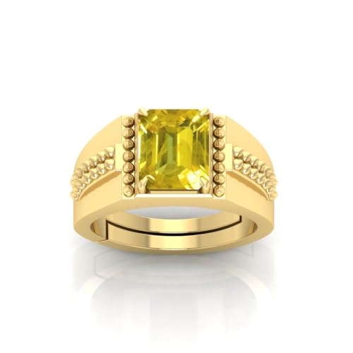 Bague Pukhraj saphir jaune naturel 6,00 carats, le cadeau idéal