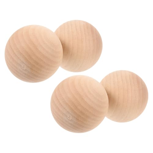 Boules de croquet en bois brut 6 cm : balles de jeux plein air et loisirs