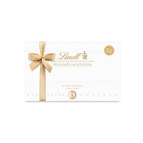 Lindt Schokolade | Pralinés Hochfein Schachtel | 200g | 20 Pralinen in 11 köstlichen Sorten, teilweise mit Alkohol | Pralinen-Schokoladen-Geschenk