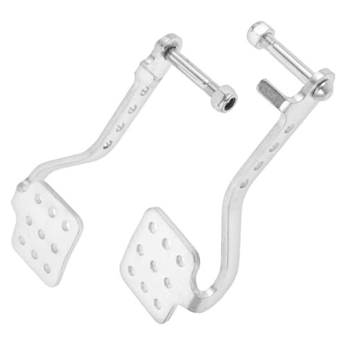 Alipis 1 Paio Pedale Di Kart Pastiglie Davanti Presa Parti Adulti Pedali Pedale Dell'acceleratore Del Freno Del Go Kart Accessori Per Kart Pedale Per Auto Alluminio Argento