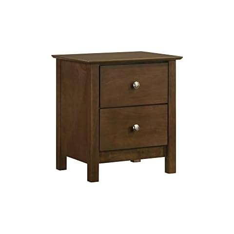 New Classic FURNITURE Solid Wood Two Drawer Nightstand, Natural Cover