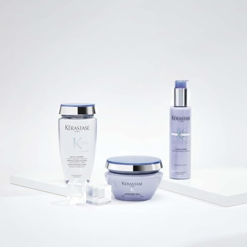 8. Bild von Kérastase Haarmaske für trockenes und blondiertes Haar, Gegen Gelbstich, Mit Hyaluron und Neutralisatoren, Masque Ultra-Violet, Blond Absolu, 200 ml