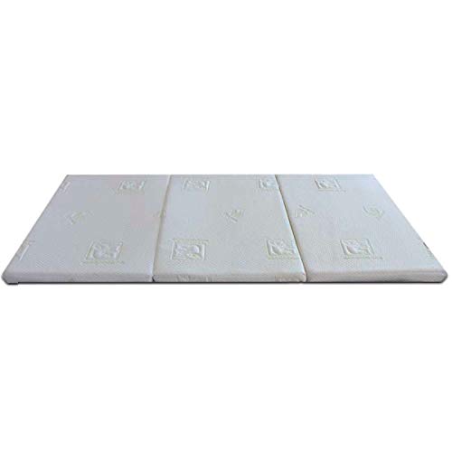 Topper Sobrecolchón Viscoelástico Plegable y Desenfundable con Núcleo de 9 cm de Visco de Densidad 55Kg/m³ | 105 x 180 cm