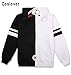 Coslover Black White Bear Hoodies Zipper Unisex Jacket Cosplay Costume Sweatshirts White/Black Uniform