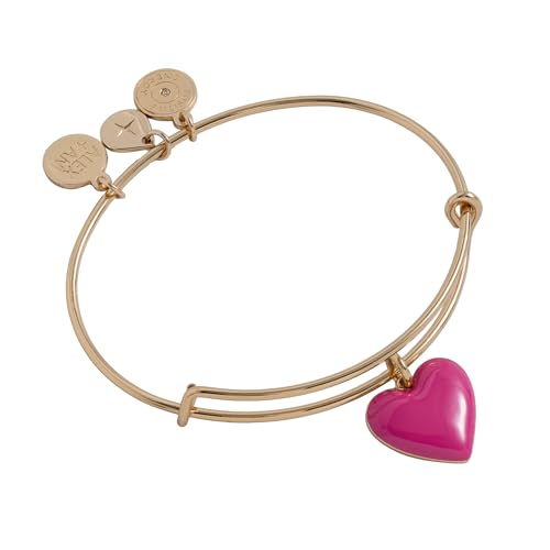 Alex and Ani Enamel Heart Charm Bangle