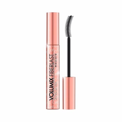 Eveline Cosmetics Mascara Volumix Fiberlast, épaississant et allongeant, 10 ml, Noir