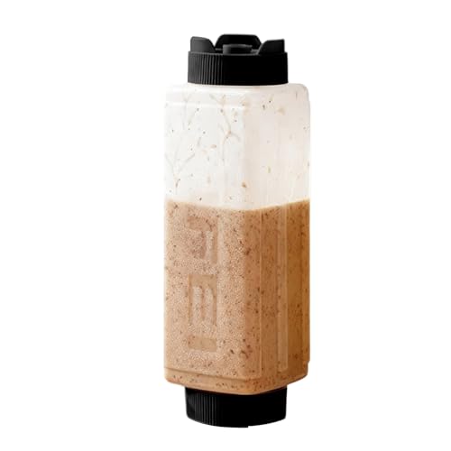 Uozonit Botellas exprimibles para salsas, recipiente de válvula grande recargable, condimentos gruesos, botellas de ketchup, para, miel, barbacoa, manualidades,