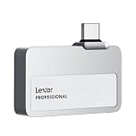Lexar Professional Go Portable SSD 2TB, Ultra-Compact, Supports Apple ProRes, Up to 1050MB/s Read and 1000MB/s Write, USB 3.2 Gen 2, IP65 Dust and Water Resistant, for iPhone 15/16 Pro, Silver