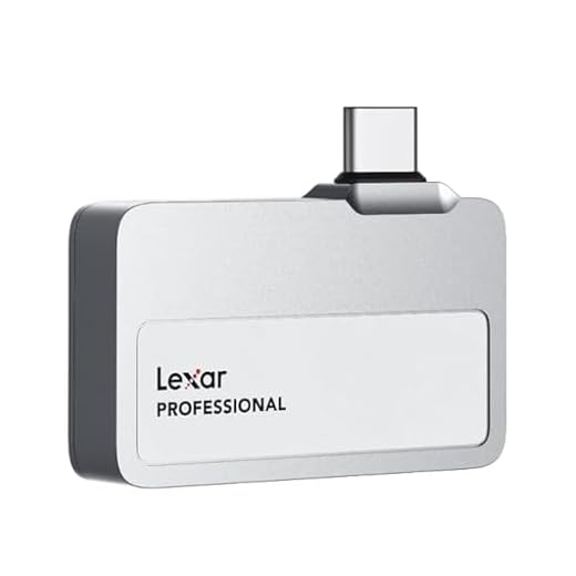 Lexar Professional Go Portable SSD 2To, Ultra-Compact, supporte Apple ProRes, jusqu'à 1050MB/s en Lecture et 1000MB/s en écriture, USB 3.2 Gen 2, IP65, pour iPhone 15/16 Pro, Argent