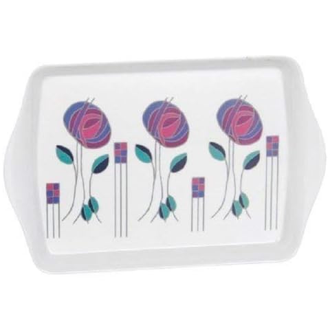 Rose Pattern Charles Rennie Mackintosh Melamine Tray by Leonardo Collection; 21 x 14cm Cover