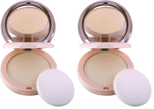 Image of FASHION COLOUR Oil Control Nude Makeover 2 in 1 Powder | With Mirror and Powder Puff | Oil and Sweat Control | Long Lasting Compact Powder | Comes In 6 Variants | Shade 04 (Pack of 2)