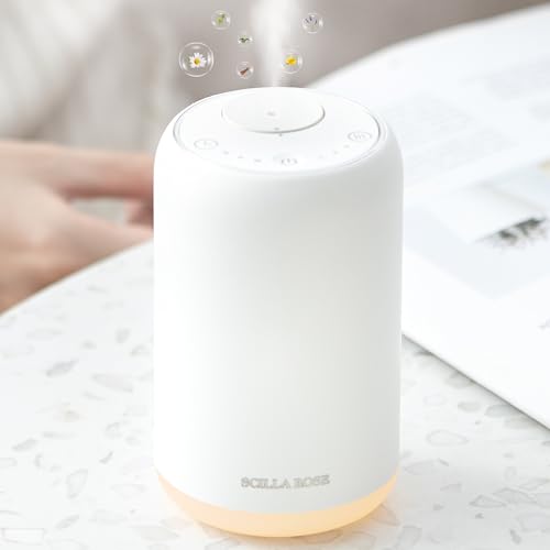 Scilla Rose Waterless Aromatherapy Diffuser - Portable, Rechargeable Cool Mist Essential Oil Nebulizer with Night Light for Home, Office, Car & Wellbeing (No Essential Oil Included) Scilla Rose Waterless Aromatherapy Diffuser - Portable, Rechargeable Cool Mist Essential Oil Nebulizer with Night Light for Home, Office, Car & Wellbeing (No Essential Oil Included)