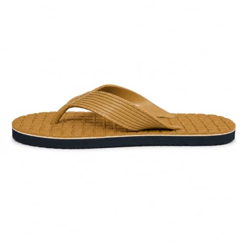 Image of Men's Hawai Flip Flops with Textured Footbed and Dark Outsole