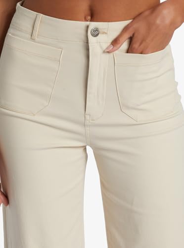Roxy - Womens Coastal Cruiser Wide Leg Pants, Color Tapioca, Size: 293
