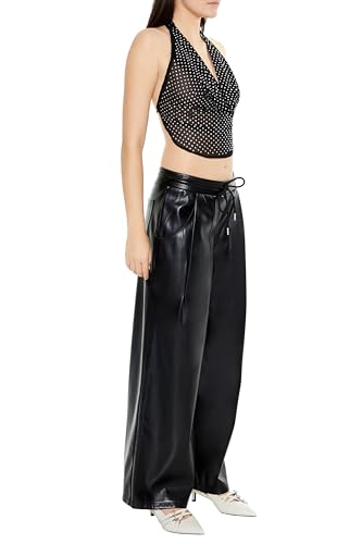 Forever 21 Women's Faux Leather Drawstring Pants3