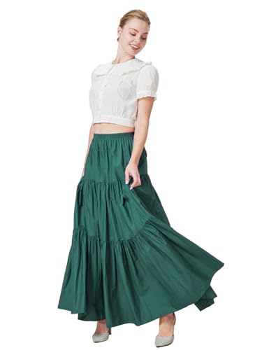 Jupe Médiévale Renaissance Femme en Coton pour Déguisement Victorien Gothique Noir